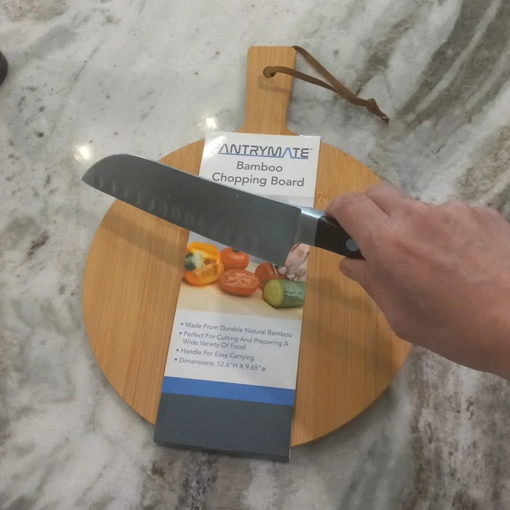 Pantrymate NWT Bamboo Cutting Board 12x9 Cheese Charcuterie Platter Handle Loop